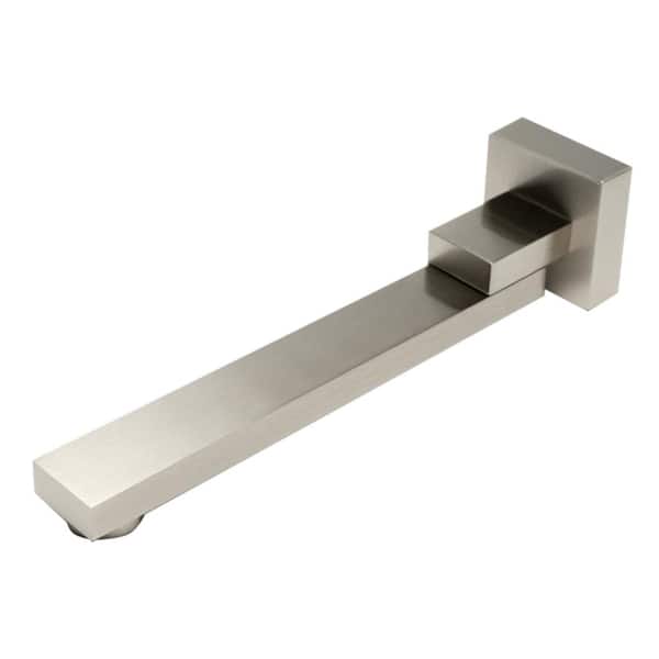 ALFI BRAND 10.25 in. Wall-Mount Bath Spout with Foldable Ability in Brushed Nickel