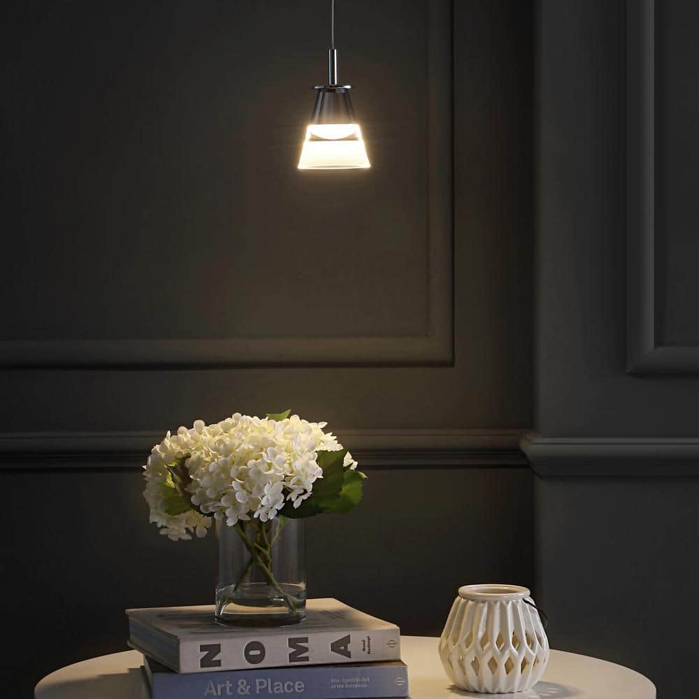 Alain 5" Chrome Polished Adjustable LED Pendant Light