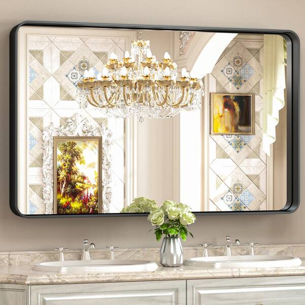 TETOTE 48 in. W x 24 in. H Rectangular Aluminum Framed Wall Mount ...