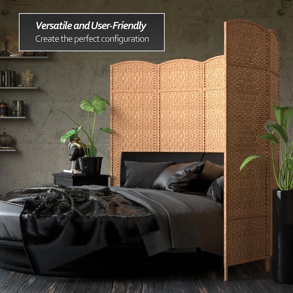6 ft. Natural 3-Panel Room Divider