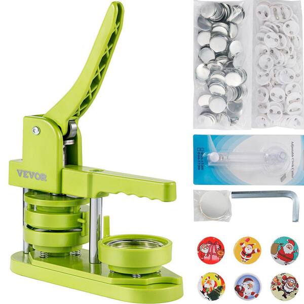 VEVOR Button Maker Machine 2-1/4 in. with 500-Button Parts Badge Press Machine DIY Pin Button Maker Machine with Circle Cutter