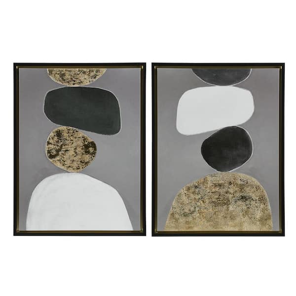 Miscool Anky 2-Piece Framed Art Print 25.5 in. x 19.5 in. Figural Framed Canvas Wall Art Set