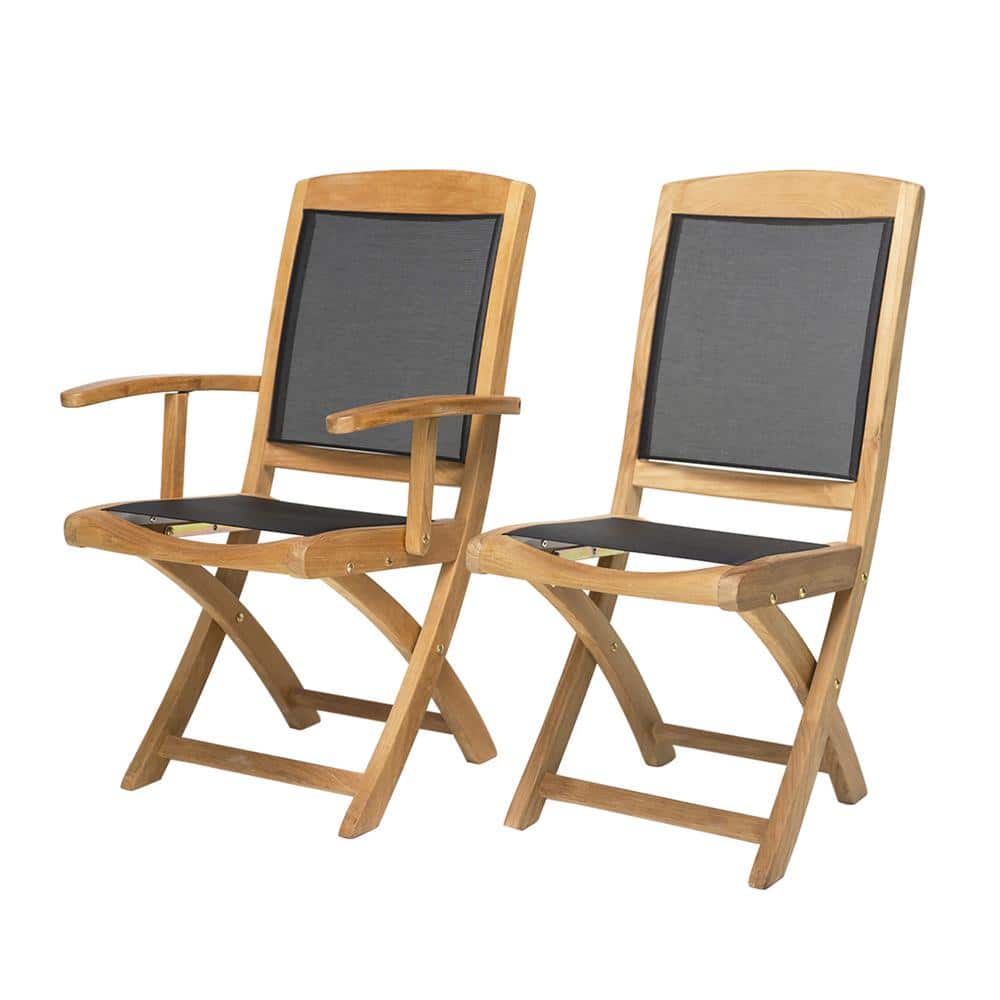 Colorado Honey Teak and Textilene Folding Chair