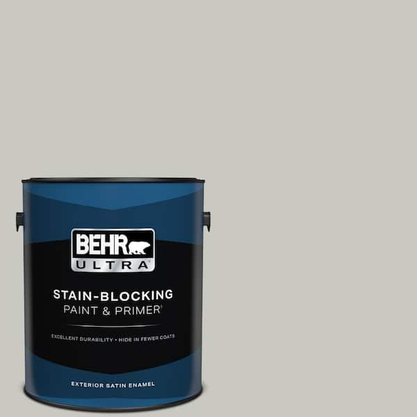 BEHR ULTRA 1 gal. #PPU24-12 Whitewash Oak Satin Enamel Exterior Paint & Primer