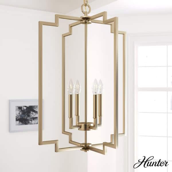 Hunter Zoanne 4-Light Alturas Gold Island Pendant Light