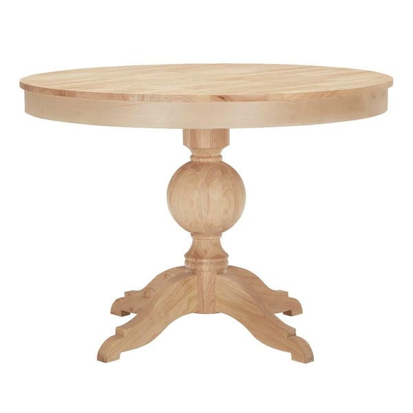 Stylewell Unfinished Wood Round, Wooden Pedestal Table Base Uk