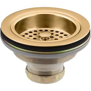 Duostrainer Sink Drain and Strainer in Vibrant Brushed Moderne Brass