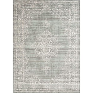 Colosseo Green 8 ft. x 10 ft. Traditional Oriental Medallion Area Rug