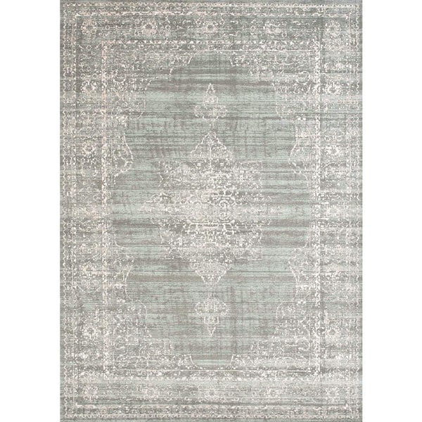 Unbranded Colosseo Green 8 ft. x 10 ft. Traditional Oriental Medallion Area Rug