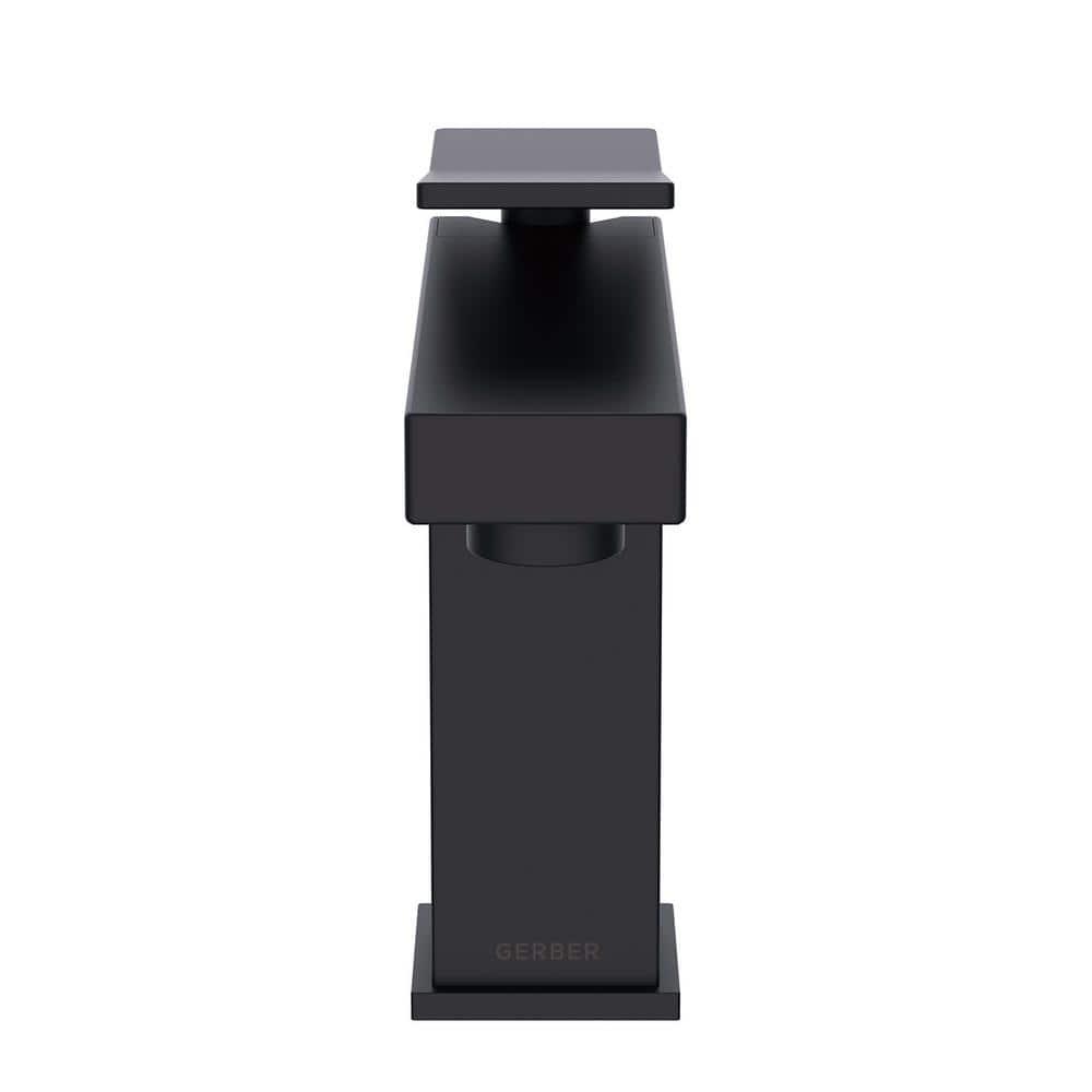 Avian Satin Black Single Handle Bathroom Faucet with Touch Down Drain