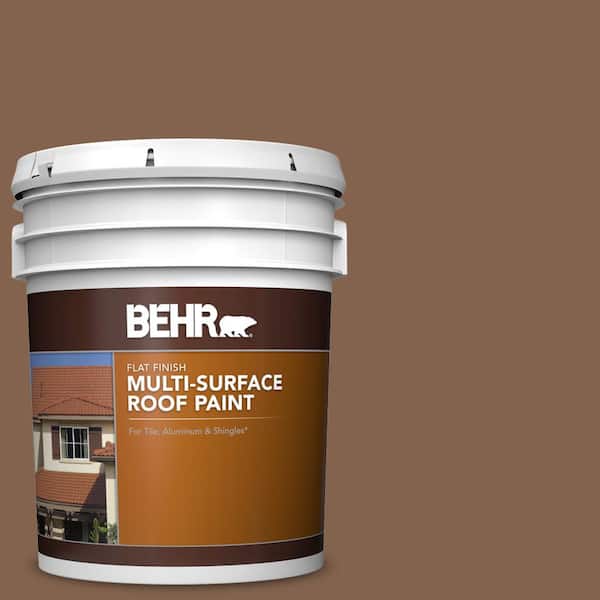 5 gal. #RP-19D Aspen Gold Flat Multi-Surface Exterior Roof Paint