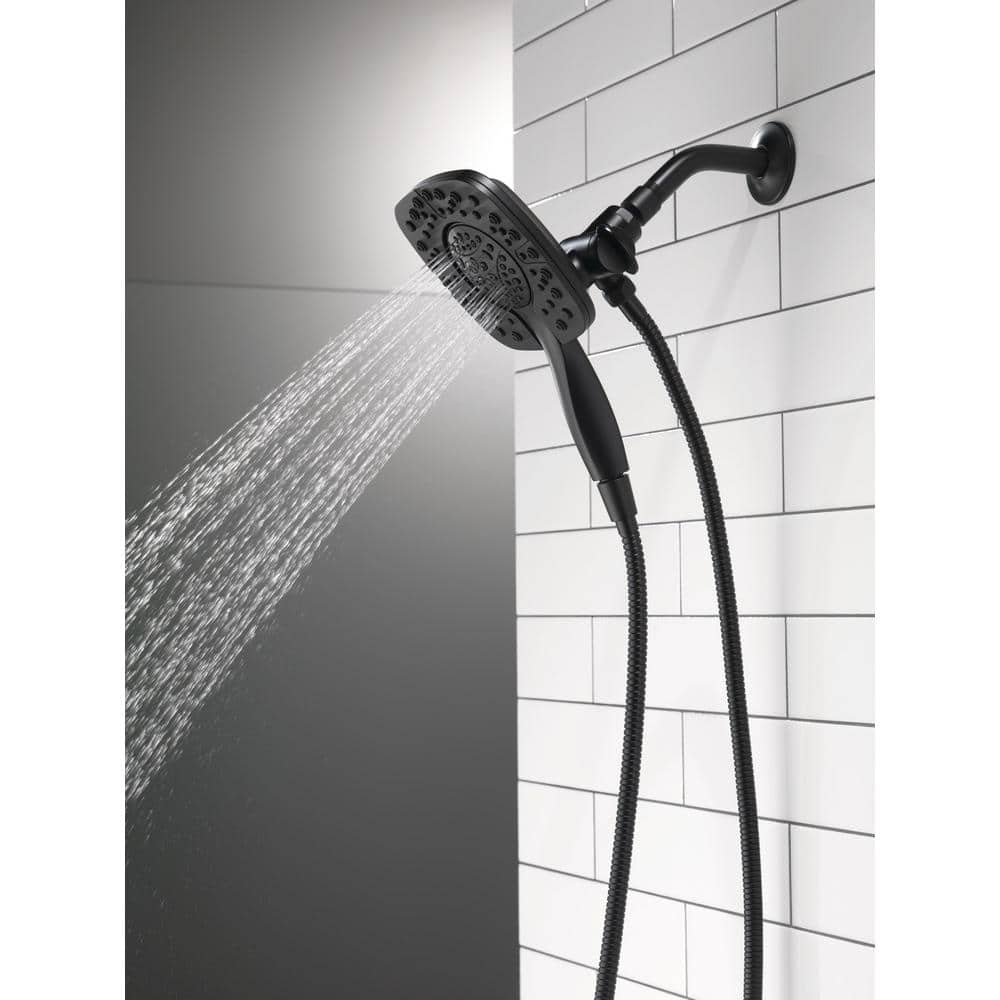Matte Black Dual Shower Head with Handheld Spray