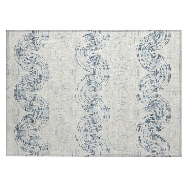 Chantille Machine Washable Indoor/Outdoor Abstract ACN2461 Ivory 2 ft. x 3 ft. Accent Rug