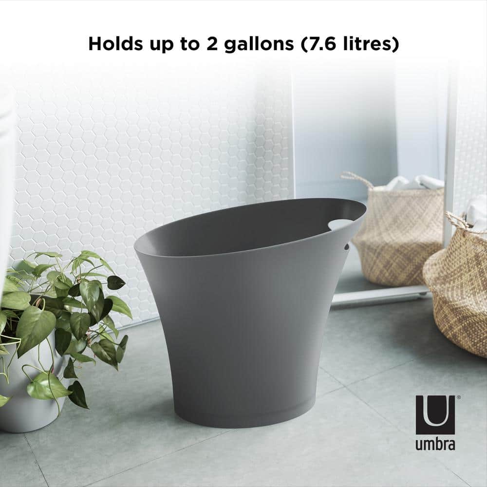 Charcoal Touchless Plastic Kids' Slim Trash Can