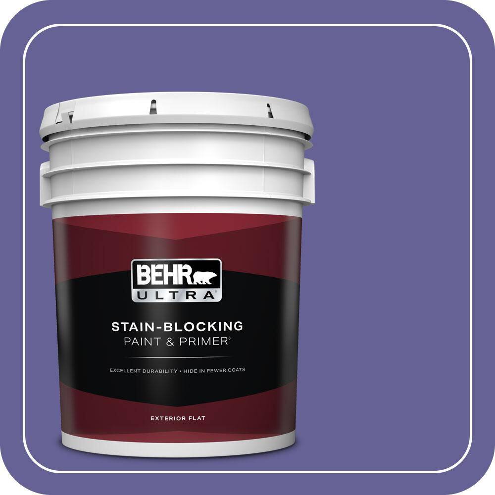 BEHR ULTRA 5 gal. #T15-13 Prime Purple Flat Exterior Paint & Primer ...