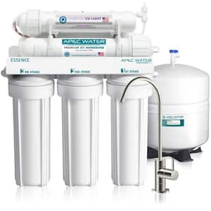 Essence Under Counter Reverse Osmosis UV Disinfecting 75 GPD 6-Stage Drinking Water Filtration System