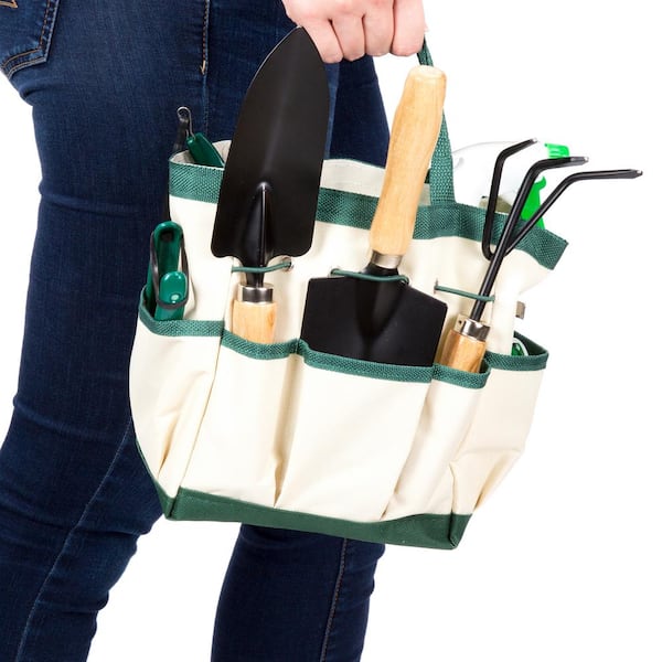 8.25 in. Garden Tool and Tote Set (8-Piece)