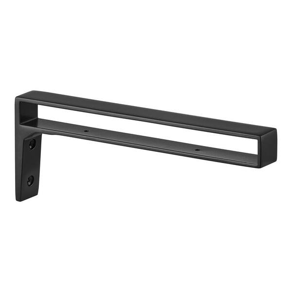 Everbilt 10 in. Black Strap Steel Bracket