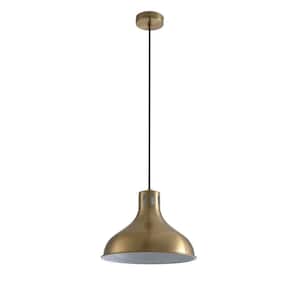 1-Light Single Dome Pendant Light with Metal Shade Hanging Lamp Fixtures for Kitchen Island