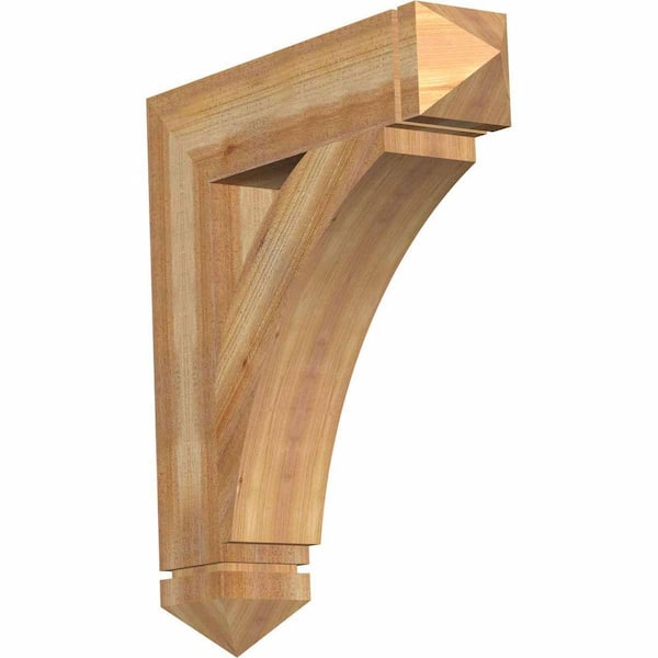 Ekena Millwork 6 in. x 32 in. x 28 in. Western Red Cedar Thorton Arts and Crafts Rough Sawn