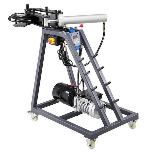 Electric Tube Bending Machine, 750W Electric Tubing Bender with 6L Hydraulic Cylinder, Movable Pipe Bender Machine