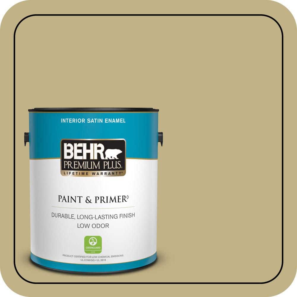 1 gal. #380F-5 Harmonic Tan Satin Enamel Low Odor Interior Paint & Primer price history on PriceWatchPro