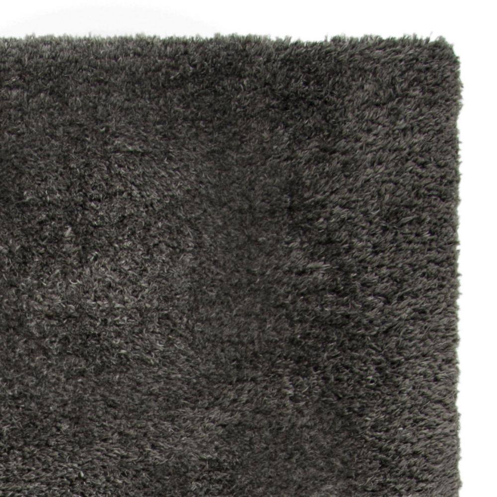 Charcoal Gray 8' x 10' Wool and Synthetic Shag Rug