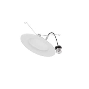 4 in. New Construction or Remodel White Dimmable Integrated LED Recessed Light Trim 5000K Daylight (4-Pack)