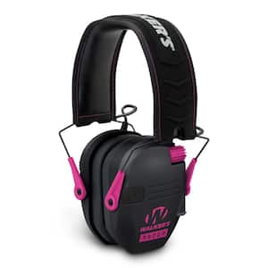 Razor Slim Electronic Hearing Protection and Sound Amplification Ear Muff in Pink
