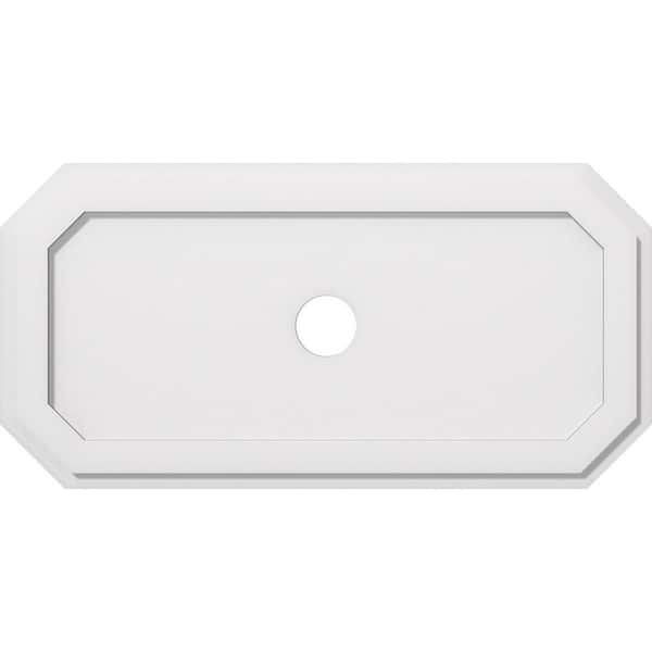 Ekena Millwork 32 in. W x 16 in. H x 3 in. ID x 1 in. P Emerald Architectural Grade PVC Contemporary Ceiling Medallion