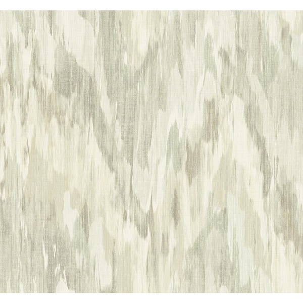 Seabrook Designs 60.75 sq. ft. Buttercream Bowdon Watercolor String cloth Paper Unpasted Wallpaper Roll