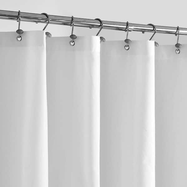 72 in. W x 84 in. L Waterproof Fabric Shower Curtain in White