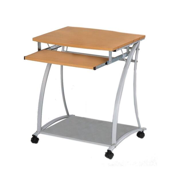 Home Decorators Collection Tass Natural Computer Desk with Wheels-DISCONTINUED