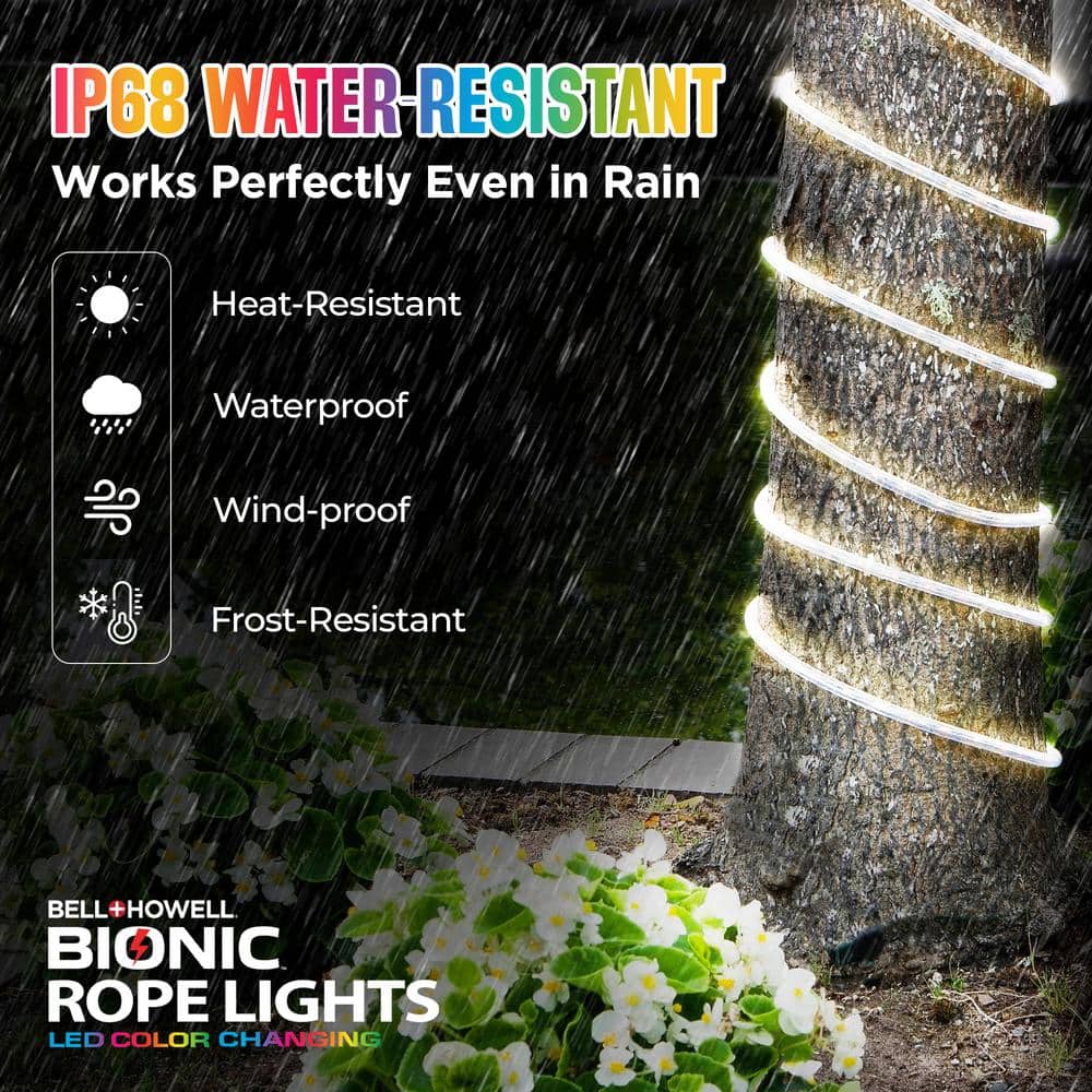25 Ft Multicolor LED Solar Powered Outdoor Rope Lights
