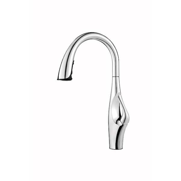 Kai Single-Handle Pull-Down Sprayer Kitchen Faucet in Stainless Steel