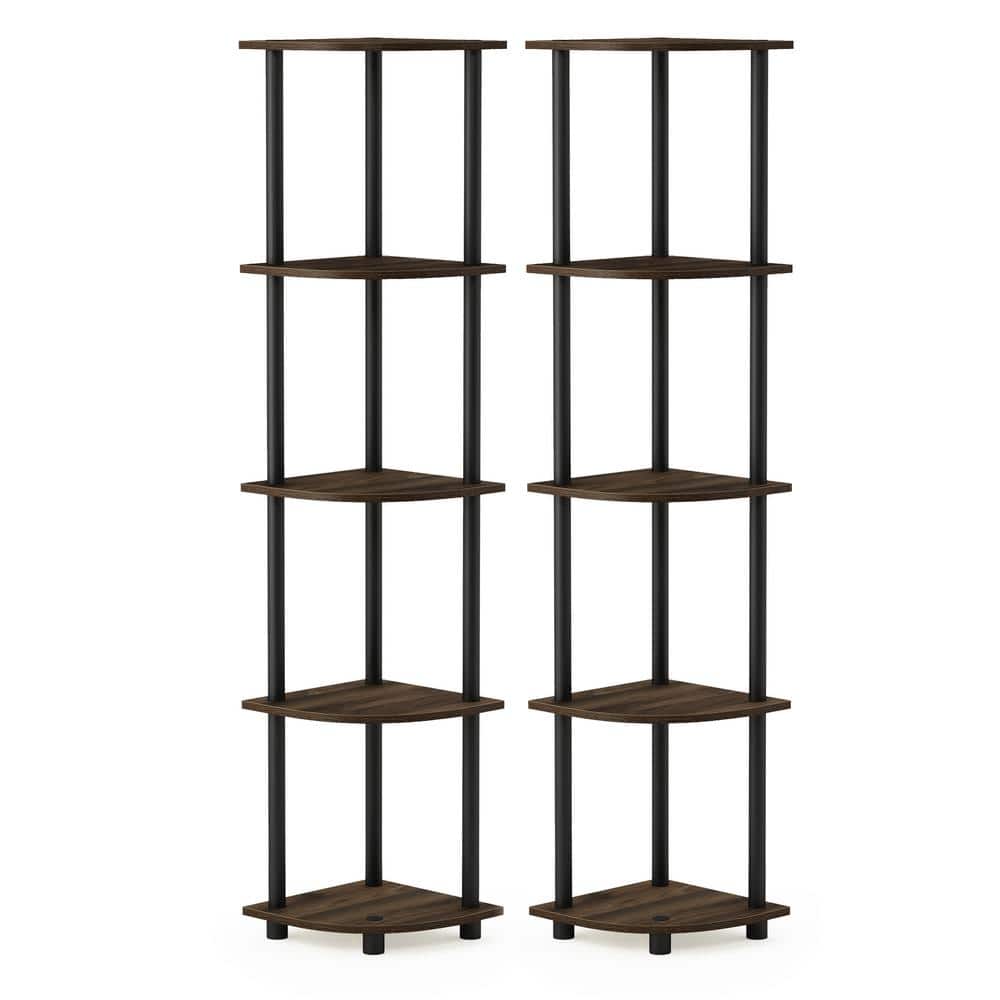 Turn-N-Tube Columbia Walnut 5-Shelf Corner Open Shelf (2-Pack) price history on PriceWatchPro