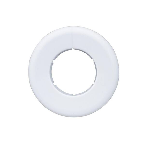 Everbilt 1 1 2 In Iron Pipe Size Flange Escutcheon Plate In White Plastic C5366 The Home Depot
