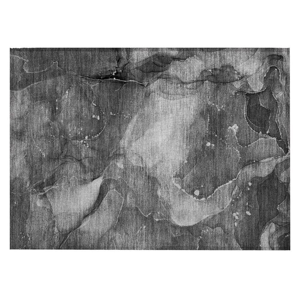 Gray 2 ft. x 3 ft. Woven Abstract Polyester Rectangle Indoor/Outdoor Area Rug price history on PriceWatchPro