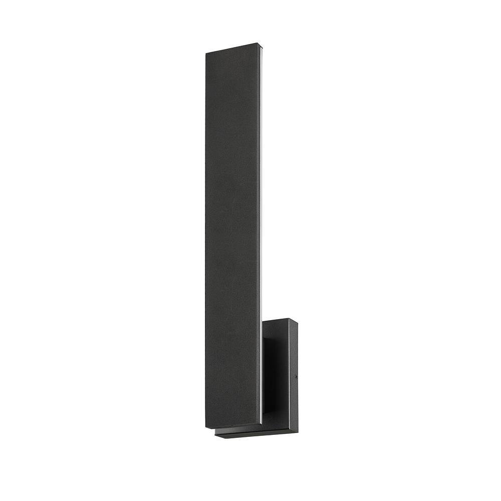 Black and White 24" Dimmable Outdoor Wall Sconce