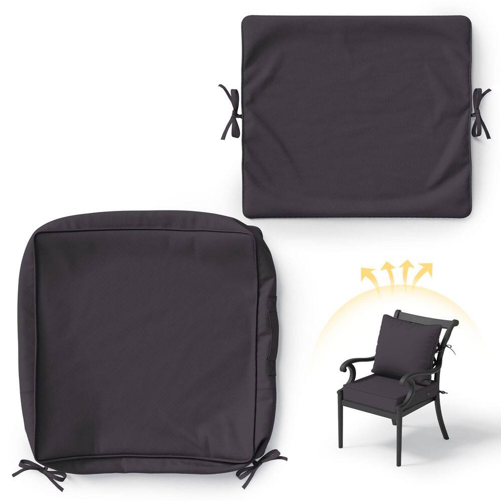 22 in. x 24 in. Square Slipcover Replacement Outdoor Waterproof Seat&Back Cover Set for Chair and Sofa Grey price history on PriceWatchPro