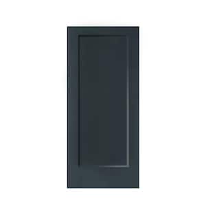 36 in. x 80 in. Charcoal Gray Stained Composite MDF 1-Panel Interior Barn Door Slab