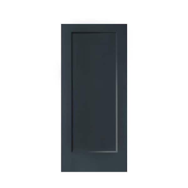 CALHOME 36 in. x 80 in. Charcoal Gray Stained Composite MDF 1-Panel Interior Barn Door Slab