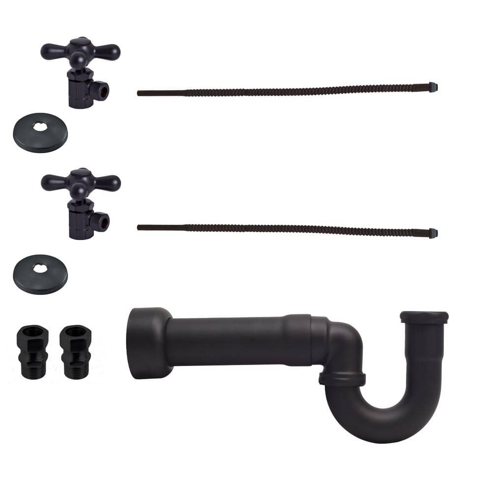 LA-Style Pedestal Lavatory Kit with Cross Handles, Oil Rubbed Bronze price history on PriceWatchPro