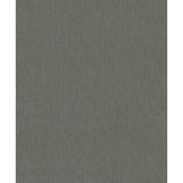 Unbranded Plain Linen Texture Effect Anthracite Matte Finish Vinyl on Non-Woven Non-Pasted Wallpaper Roll