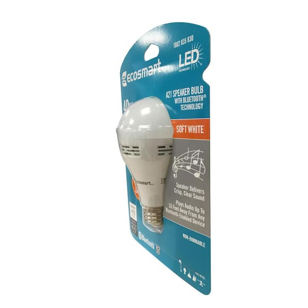 ecosmart led a21 speaker bulb with bluetooth technology