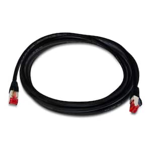 10 ft. Cat 6A 10 GBPS Professional Grade SSTP 26 AWG Patch Cable, Black