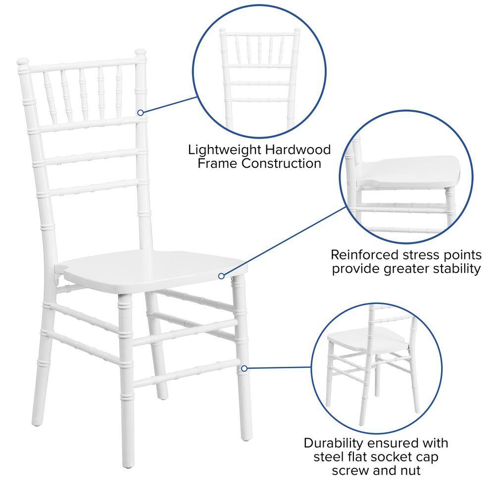 Elegant White Wood Chiavari Banquet Chair