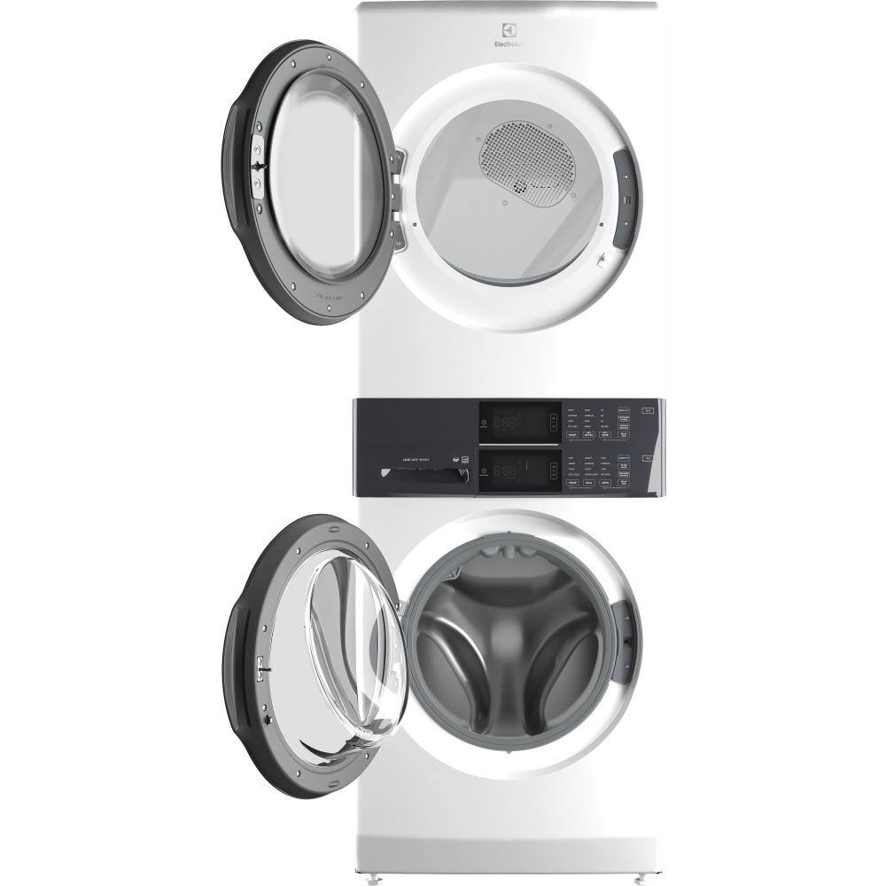 White Gas Stacked Washer and Dryer Set with Energy Star