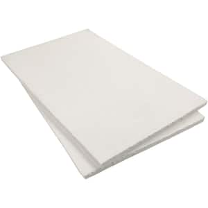 3/4 in. x 24 in. x 15 in. Ceramic Fiber Board Insulation, 2300F-Rated Wood Stove Mat for Boiler Stove Forge 2 Packs