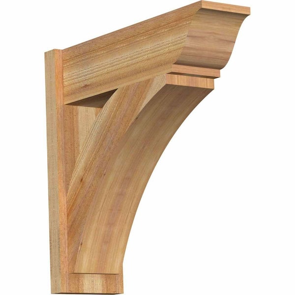 Ekena Millwork 8 in. x 26 in. x 26 in. Thorton Traditional Rough Sawn Western Red Cedar Outlooker